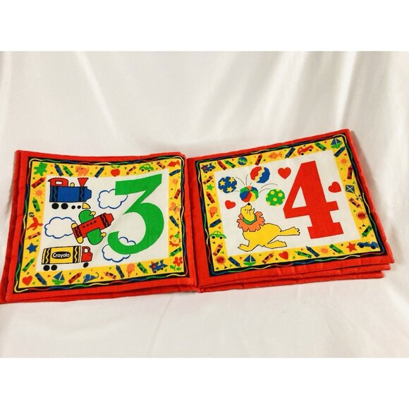 Crayons Counting with Me Touch-EMS Baby 1ST Soft Cloth Book VTG - Picture 3 of 7